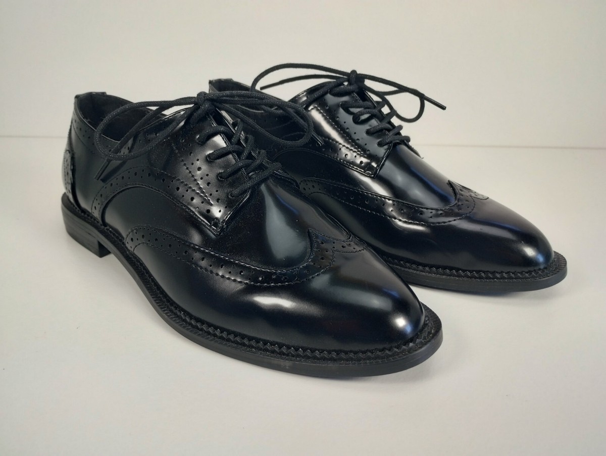 asos black dress shoes ASOS Design Lace-Up Derby Shoes in Black Patent