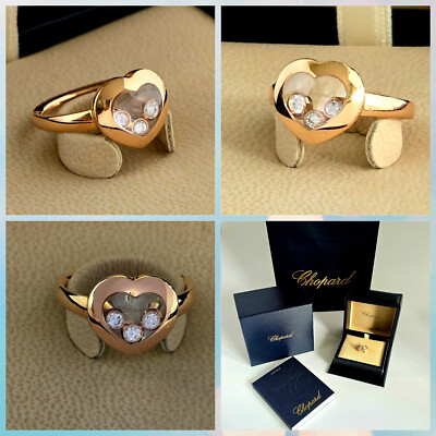 Chopard Happy Diamonds Herz 3 Diamanten Gr 53 Ring 750er Gelbgold 829203-Händler