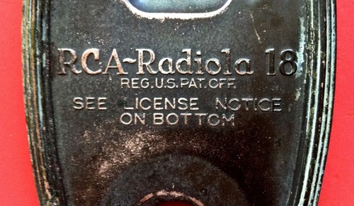 Vintage 1920’s RCA Radiola 18 Face Plate Set Receiver Tube Radio