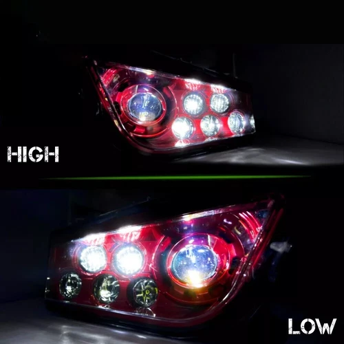 Paar ATV UTV Halo LED Scheinwerfer Rot für Polaris General 1000 RZR XP 4 1000 - Picture 9 of 15