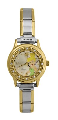 NEW Disney Tinkerbell Rhinestones Italian Charm Watch HTF | eBay display picture 2