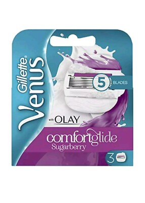 Gillette Venus Olay Comfortglide Sugerberry Damen 3 Rasierer Nachfüllpack 100% ORIGINAL 