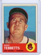 1963 TOPPS BIRDIE TEBBETTS #48 MILWAUKEE BRAVES EX EXMT