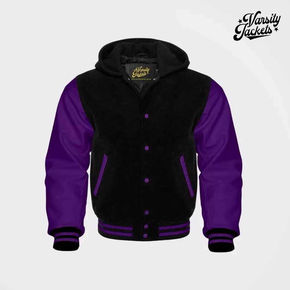 Womens - Varsity Bomber Jacket in Regal Purple