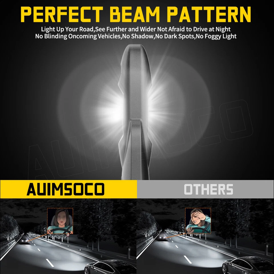 Combo 4x faros LED bombillas de haz alto bajo para Honda Prelude 1997-2000 2001 Foto 3 de 4