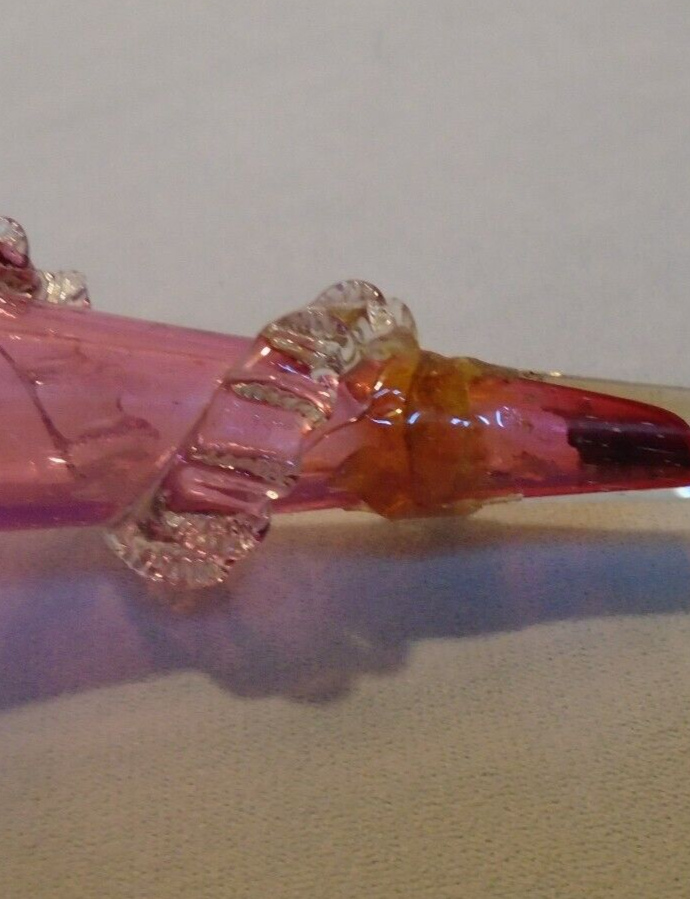 Antique Victorian Pink Art Glass Replacement Epergne Vase Horn Trumpet