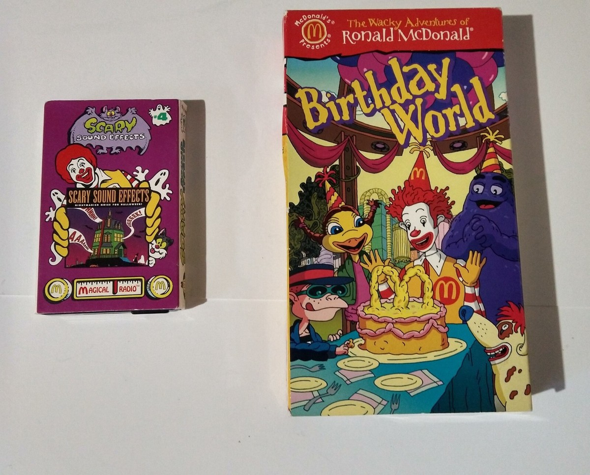 VHS 2000 The Wacky Adventures of Ronald McDonald Birthday World