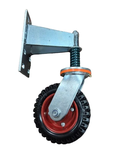 Swing Gates Silver Gate Wheel Wheels Rotation Spring Loaded Bracket Casters - Picture 1 of 17