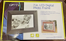 GFM 7 Inch LCD Digital Photo Frame 2 Interchangeable Frames Plays Movies  Music