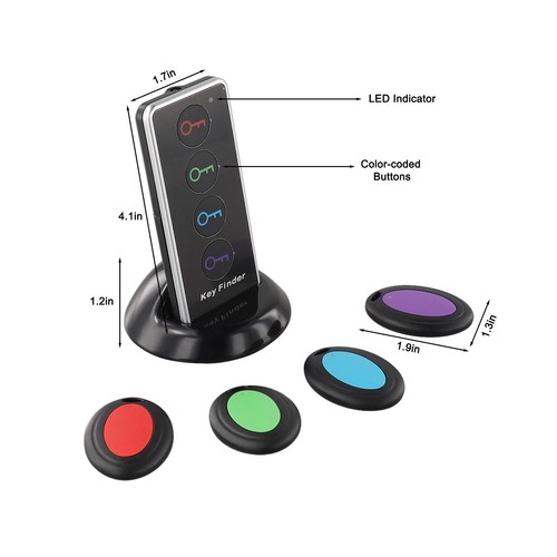 T��l��commande sans fil pratique d��tecteur de perte pour plusieurs objets avec - Bild 5 von 12