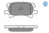 Meyle 025 239 6715 Brake Pad Set, Disc Brake For Lexus