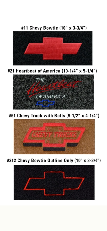 Alfombrillas Essex 55-59 para actualización de camioneta Chevy/GMC CON/sin logotipo *Hechas en EE. UU.* Foto 2 de 4