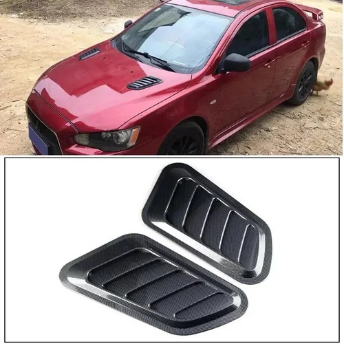 2Pcs Air Intake Cover Car Hood Scoop Vent Bonnet Cover Decorative for Chevrolet - Foto 6 di 10