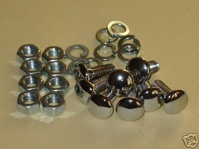 Set Of 4 Black Bumper Bolts With Spacers For Classic Ford Escort MK1/MK2 & More