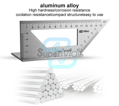 Multifunctional Square 45/90 Degree Gauge Angle Ruler Measuring Woodworking Tool