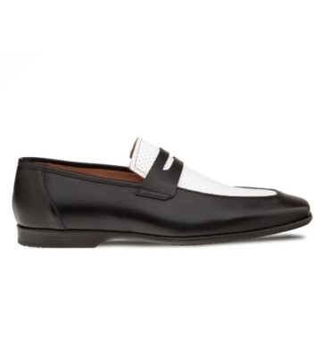 NEW MEZLAN men\'s two tone penny loafer in black Amazon.com | Mezlan - Newport - Men main image 4