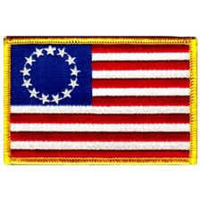 AMERICAN FLAG EMBROIDERED PATCH iron-on US BETSY ROSS REVOLUTIONARY WAR 1776