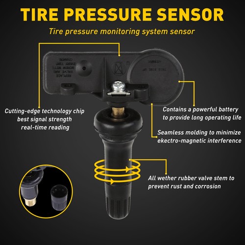 4 PCS Tire Sensor Pressure Black TPMS For Chevrolet Suburban 1500 2500 2007-2018 - Picture 5 of 8