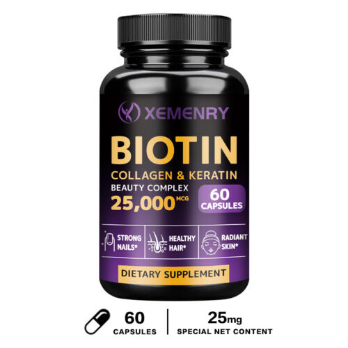 Kolagen biotyny i keratyna 25 000mcg - zdrowie włosów, skóry, paznokci, kości i stawów - Zdjęcie 10 z 11