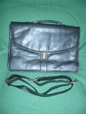 NEW UNISEX BUSINESS CASES 100% GENUINE LEATHER 2 COMPARTMENTS 