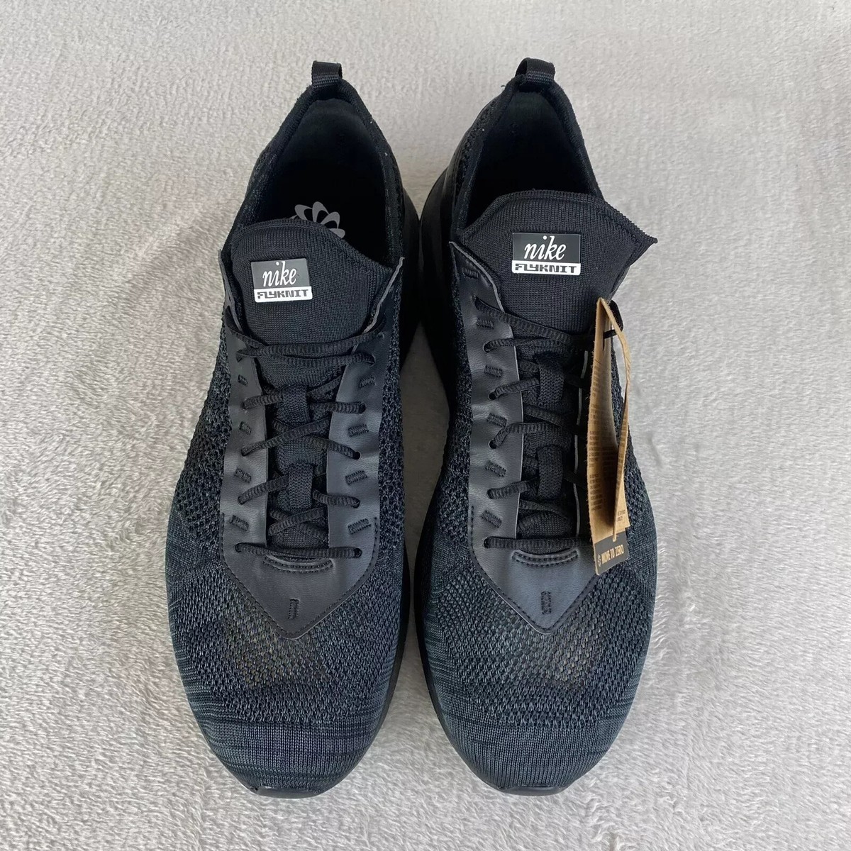 Nike‎ Mens 11 Air Max Flyknit Racer Triple Black Gray Running Shoes FD2764-001 Nike Air Max Flyknit Racer Triple Black for Sale  main image 3