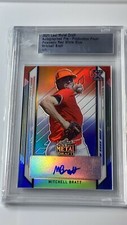 2021 Leaf Metal Draft - MITCHELL BRATT -Red White & Blue Encased Auto 1/1