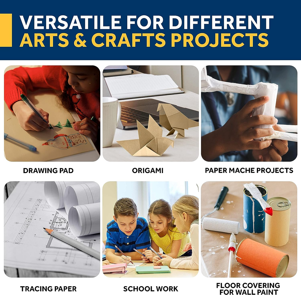 18" X 1,200" Brown Kraft Packing Paper Versatile for Different Arts