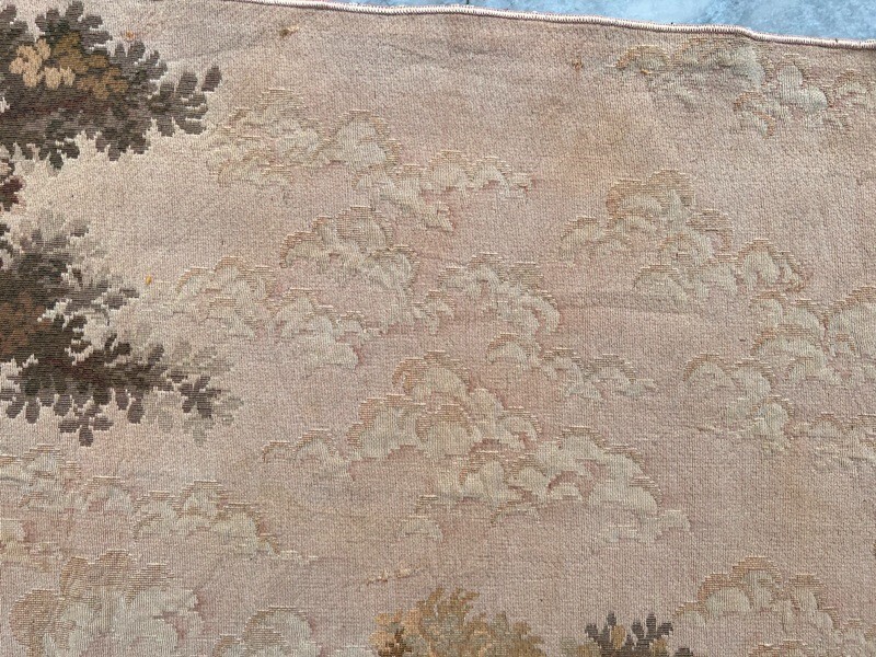 Tenture Murale Française Vintage – Gobelins Floral – 100% Coton – 100x65 Cm – Occasion