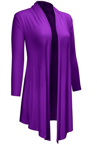 Women's Draped Open Front Casual Long Sleeve Lightweight Office Work Cardigan Sw - Picture 4 of 91