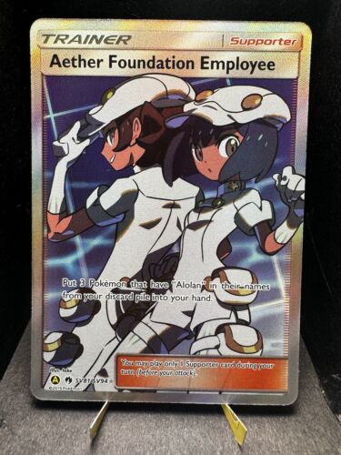 Pokemon TCG SM Hidden Fates Aether Foundation Employee SV81/SV94 Full Art NM! - Picture 1 of 2