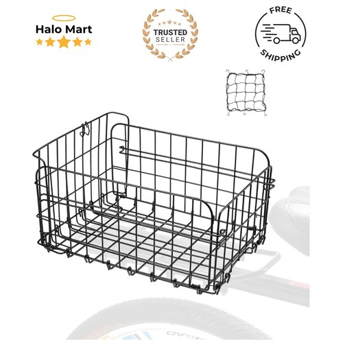 Universal Fit Metal Bike Basket with Quick Release - Ideal for Pets & Groceries