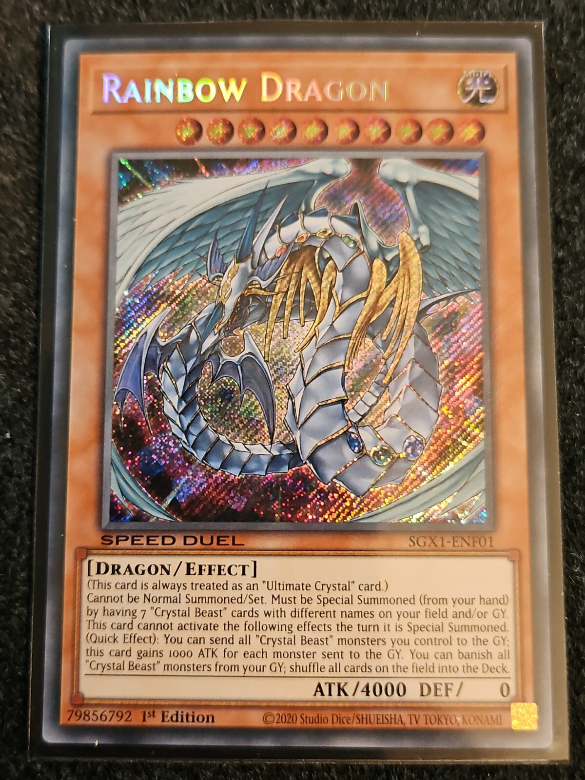 Yu-Gi-Oh! Sammelkarte – Rainbow Dragon, Secret Rare, 1. Edition Aus GX: Duel Academy