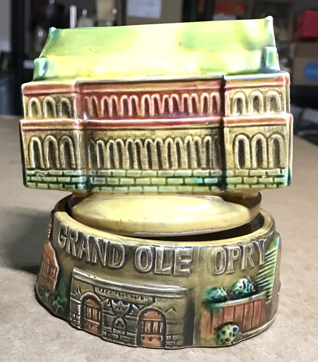 Vintage Sankyo Ceramic Music Box Grand Ole Opry Tennessee Waltz