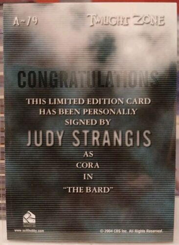 Twilight Zone Series 4: Science & Superstition Judy Strangis Autograph A79 2005 - Picture 2 of 2