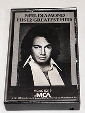 Neil Diamond His 12 Greatest Hits Rock Music Album Cassette 1D