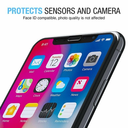 Protector de pantalla de vidrio para iPhone X XS Premium transparente cobertura completa paquete de 3 - Imagen 5 de 8