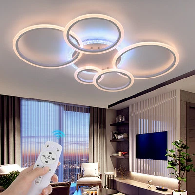 RGB LED Deckenleuchte Dimmbar mit Fernbedienung Wohnzimmer Schlafzimmerlampe Ace - Bild 1 von 4