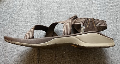 Chaco Men’s US 13 EU 46 Updraft Bulloo Sandals Zip Brown/Orange Vegan Vibram EUC - Picture 4 of 13