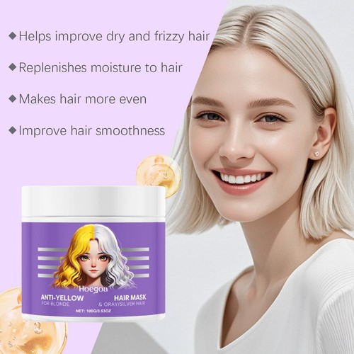 Maschera Capelli Viola Professionale Neutralizza Toni Ottone e Giallo per Biondo 100g - Foto 17 di 19