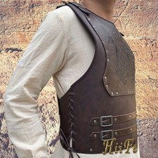 Adjustable Viking Warrior Armor Embossed Larp Outfit Medieval Vest Halloween