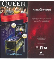 Queen Alien Pinball Brothers Mini  Foldout Flyer / Brochure / Ad - Hard to Find