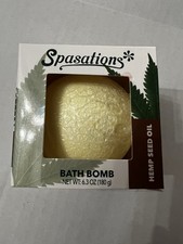 Lot of 3 SPASATIONS BATH BOMB 6.3OZ WITH HEMP SEED OIL RELAXING AND CALMING