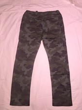 Boy's Cat and Jack Joggers Pants Green camo Size 12 Huskey Drawstring