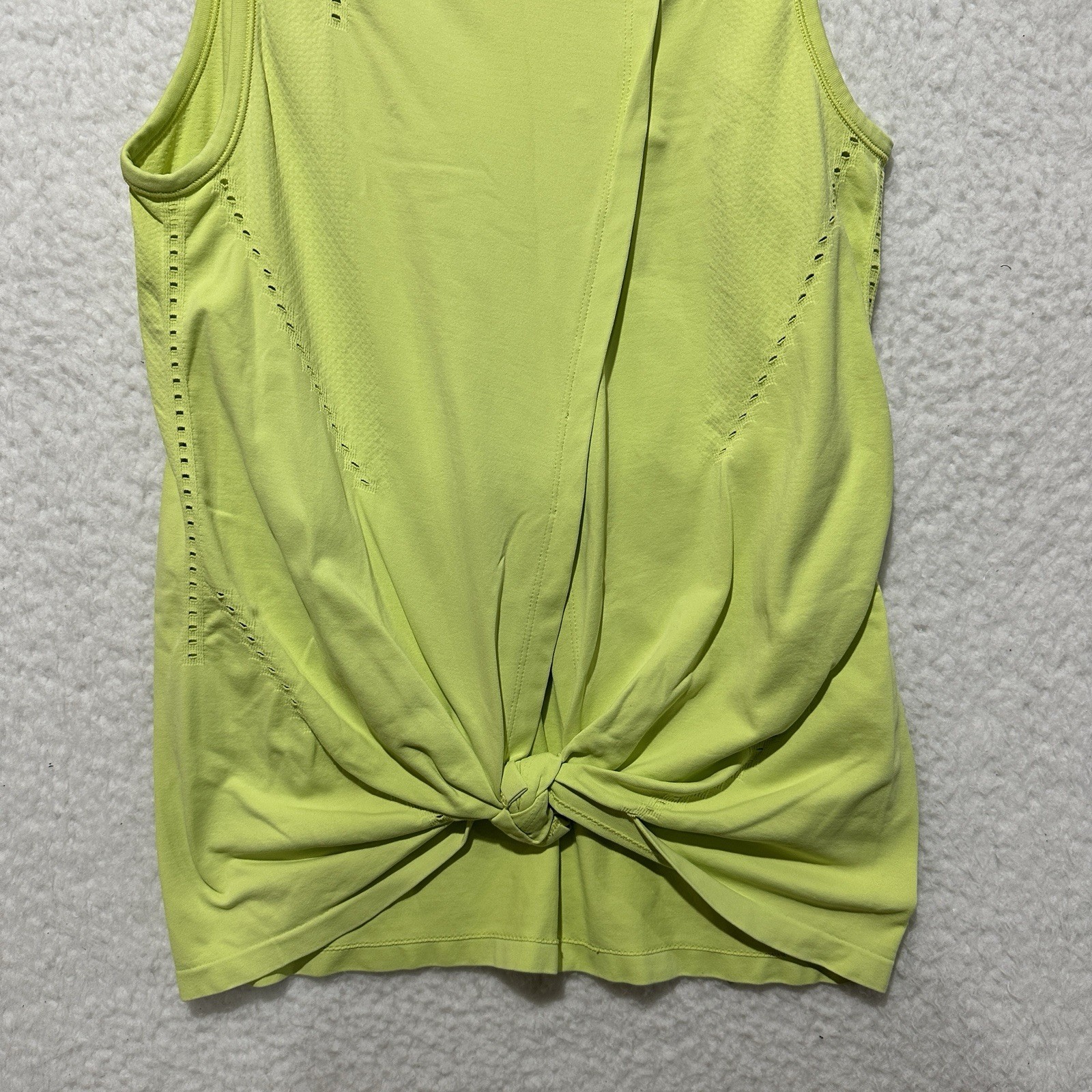 Athleta Small Foothill Split Back Seamless Green … - image 7