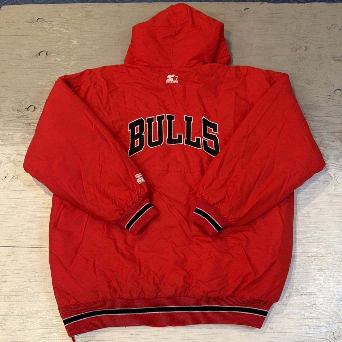 Vintage 90s NBA Starter Chicago Bulls Full Zip Hooded Basketball