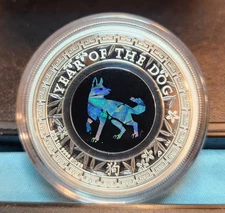2018 $1 Australia Year of the Dog Opal Series w/ Box & COA