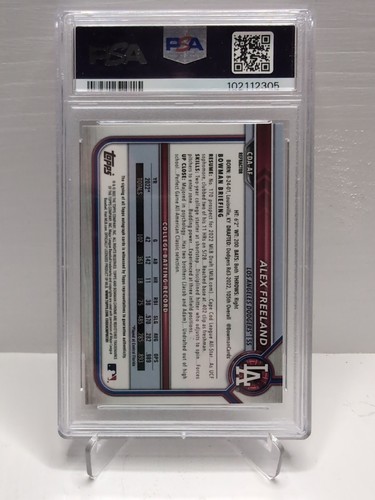 2022 Bowman Draft Chrome 1st Refractor ALEX FREELAND AUTO /499 PSA - Picture 2 of 2