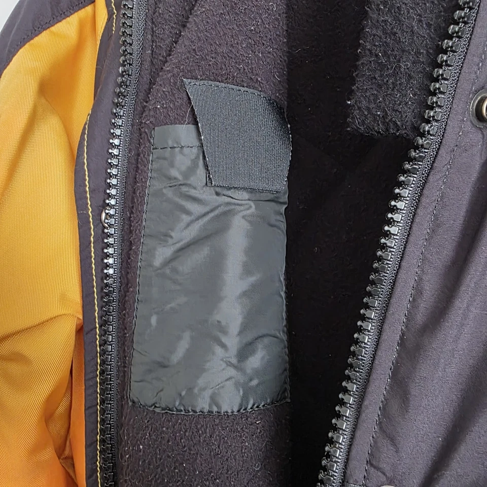 Vintage Womens S SnoRider K-Speed Yellow Vented Snowmobile Jacket Parka Canada - Image 4 of 4