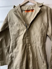 Red Kap  Men's Size 34 R Coverall Mechanics   Zipper
