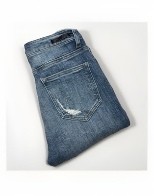 Risen Jeans Women s 27x26 Distressed Tapered Blue Denim Los Angeles 27/5 Stretch
